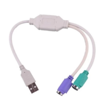 Перехідник USB AM/2*PS2, 20 см, Блістер Q25