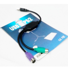 Перехідник USB AM/2*PS2, 20см, Black OEM Q25