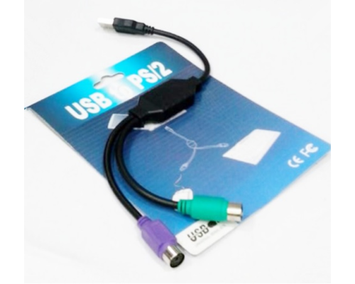 Перехідник USB AM/2*PS2, 20см, Black OEM Q25