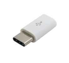 Перехідник microUSB(F) => Type-C(M), White, OEM