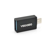 Перехідник VEGGIEG V-OT01 USB2.0(AF) OTG => microUSB(M), Black, Пакет