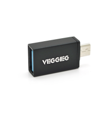 Перехідник VEGGIEG V-OT01 USB2.0(AF) OTG => microUSB(M), Black, Пакет