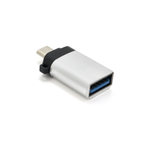 Перехідник VEGGIEG TC-113 USB3.0(AF) OTG => microUSB(M), Silver, Пакет