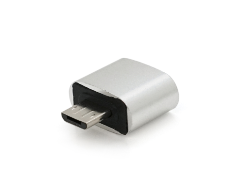 Перехідник USB2.0(AF) OTG => microUSB(M), Silver, Пакет