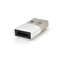 Перехідник HOCO USB2.0(M) => Type-C(F), Silver, Пакет