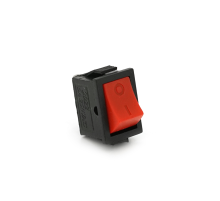 Перемикач ON-OFF KCD1-101, 250VAC/5A, 2 контакти, Red, Q200
