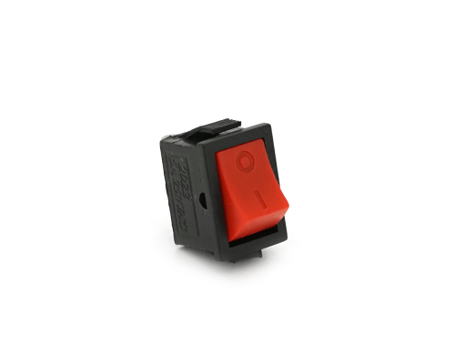 Перемикач ON-OFF KCD1-101, 250VAC/5A, 2 контакти, Red, Q200