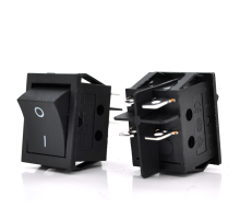 Перемикач ON-OFF KCD4-201, 250VAC/16A, 4 контакти, Black, Q50 (246*170*41) 0,65 кг