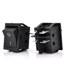 Перемикач ON-OFF KCD4-201, 250VAC/16A, 4 контакти, Black, Q50 (246*170*41) 0,65 кг