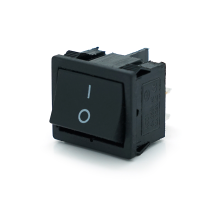 Перемикач ON-OFF KCD1-104, 250VAC/6A, 4 контакти, Black, Q100