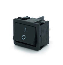 Перемикач ON-OFF KCD1-104, 250VAC/6A, 4 контакти, Black, Q100