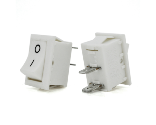 Перемикач ON-OFF KCD1-101, 250VAC / 6A, 2 контакта, White, Q200 Перемикач ON-OFF KCD1-101, 250VAC / 6A, 2 контакта, White, Q200