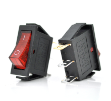 Перемикач ON-ON KCD3-102N, 250VAC / 16A, 3 контакта, Red, Q200