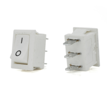 Перемикач ON-ON KCD1-102, 250VAC / 6A, 3 контакта, White, Q100 Перемикач ON-ON KCD1-102, 250VAC / 6A, 3 контакта, White, Q100