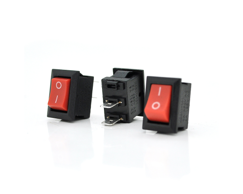 Перемикач ON-OFF KCD11-101 Small, 250VAC/3A, 2 контакти, Red, Q500 Перемикач ON-OFF KCD11-101 Small, 250VAC/3A, 2 контакти, Red, Q500
