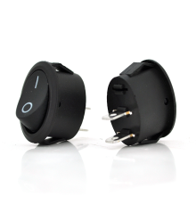 Перемикач ON-OFF KCD1-301, 250VAC/10A, 2 контакти, Black, Q200