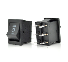 Перемикач ON-OFF KCD2-213, 250VAC / 6A, 6 контактів, Black, Q100