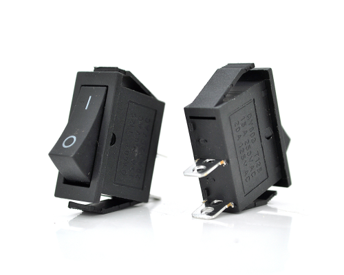 Перемикач ON-ON KCD3-102, 250VAC/16A, 2 контакти, Black, Q100