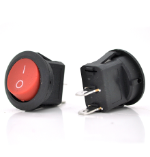 Перемикач ON-OFF QY611-101, 250VAC/3A, 2 контакта, Red, Q200