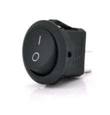 Перемикач ON-OFF KCD1-201, 250VAC/6A, 2 контакти, Black, Q200