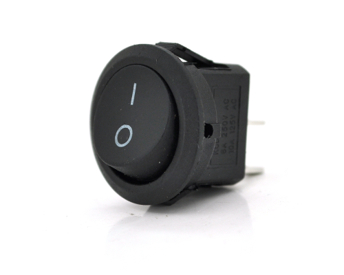 Перемикач ON-OFF KCD1-201, 250VAC/6A, 2 контакти, Black, Q200