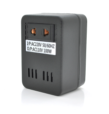 Трансформатор знижуючої напруги 100w Input 220 V/Output 110v, + універсальна розетка