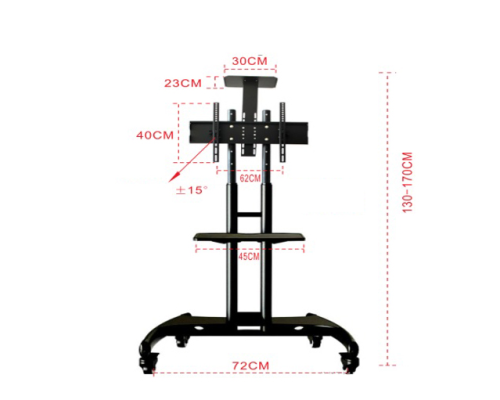 Кронштейн для TV PiPo PP- AVA 1500, 32 "-46" -75 ", до 45кг, кут нахилу ± 15 °, Black, Box Кронштейн для TV PiPo PP- AVA 1500, 32 "-46" -75 ", до 45кг, кут нахилу ± 15 °, Black, Box