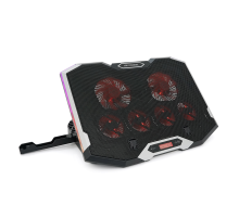 Підставка для ноутбука IceCoorel K9, 10-17", 4*100mm 1400±10% RPM + 4*70mm 2500±10%RPM, 2xUSB2.0 + підставка для мобільного телефону