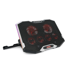 Підставка для ноутбука IceCoorel K9, 10-17", 4*100mm 1400±10% RPM + 4*70mm 2500±10%RPM, 2xUSB2.0 + підставка для мобільного телефону