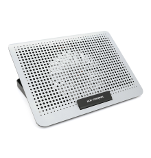 Підставка для ноутбука IceCoorel A18, 10-15.6", 1*180mm 580±10% RPM, корпус пластик+алюміній, 2xUSB 2.0, 350x225x26mm, Silver, Box, Q20