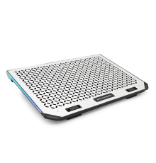 Підставка під ноутбук IceCoorel A17, 10-15.6", 6 * 80mm 1800±10% RPM, корпус пластик + алюміній, 2xUSB 2.0, 366x256x23mm, RGB, Box, Q20