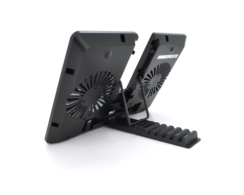 Підставка під ноутбук DeepCool U-PAL, 10-15,6", 2*140mm 1000±10% RPM, корпус пластик+алюміній, 390 х 280 х 27.5 mm, Black, Box