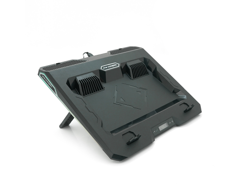 Підставка під ноутбук IceCoorel A3, 10-15.6", 2*60мм 2800±10% RPM, корпус пластик, 2xUSB2.0 + LCD + speed controllers, 400x350x45mm, Black, Box, Q10 Підставка під ноутбук IceCoorel A3, 10-15.6", 2*60мм 2800±10% RPM, корпус пластик, 2xUSB2.0 + LCD + speed controllers, 400x350x45mm, Black, Box, Q10