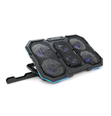 Підставка для ноутбука IceCoorel N6, 14-18", 4*95mm 1200±10% RPM + 2*70mm 2500±10 %RPM, 2xUSB2.0 + підставка для мобільного телефону