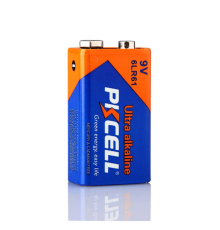 Батарейка лужна PKCELL 9V / 6LR61, крона, 1 штука shrink ціна за shrink, Q24