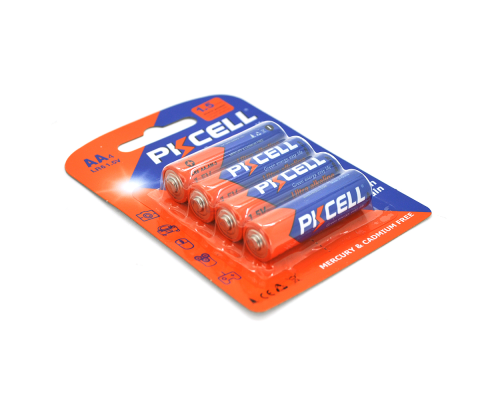 Батарейка лужна PKCELL 1.5V AA/LR6, 4 штуки у блістері ціна за блістер, Q12