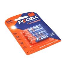 Батарейка лужна PKCELL 1.5V AAA/LR03, 4 штуки в блістері, Q12/144