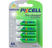 Акумулятор PKCELL 1.2V AA 2600mAh NiMH Already Charged, 4 штуки у блістері ціна за блістер, Q12