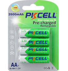 Акумулятор PKCELL 1.2V AA 2600mAh NiMH Already Charged, 4 штуки у блістері ціна за блістер, Q12