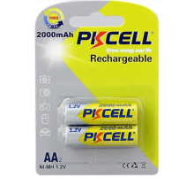 Акумулятор PKCELL 1.2V AA 2000mAh NiMH Rechargeable Battery, 2 штуки в блістері ціна за блістер, Q2