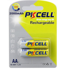 Акумулятор PKCELL 1.2V AA 2000mAh NiMH Rechargeable Battery, 2 штуки в блістері ціна за блістер, Q2