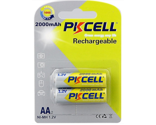 Акумулятор PKCELL 1.2V AA 2000mAh NiMH Rechargeable Battery, 2 штуки в блістері ціна за блістер, Q2 Акумулятор PKCELL 1.2V AA 2000mAh NiMH Rechargeable Battery, 2 штуки в блістері ціна за блістер, Q2
