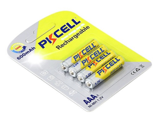 Акумулятор PKCELL 1.2V AAA 600mAh NiMH Rechargeable Battery, 4 штуки в блістері ціна за блістер, Q12 Акумулятор PKCELL 1.2V AAA 600mAh NiMH Rechargeable Battery, 4 штуки в блістері ціна за блістер, Q12