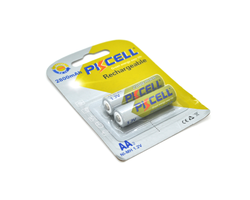 Акумулятор PKCELL 1.2V AA 2800mAh NiMH Rechargeable Battery, 2 штуки у блістері ціна за блістер, Q12