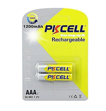 Акумулятор PKCELL 1.2V AAA 1200mAh NiMH Rechargeable Battery, 2 штуки у блістері ціна за блістер, Q12