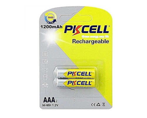 Акумулятор PKCELL 1.2V AAA 1200mAh NiMH Rechargeable Battery, 2 штуки у блістері ціна за блістер, Q12