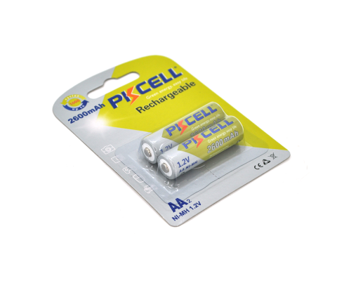 Акумулятор PKCELL 1.2V AA 2600mAh NiMH Rechargeable Battery, 2 штуки у блістері ціна за блістер, Q12