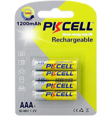 Акумулятор PKCELL 1.2V AAA 1200mAh NiMH Rechargeable Battery, 4 штуки в блістері ціна за блістер, Q12