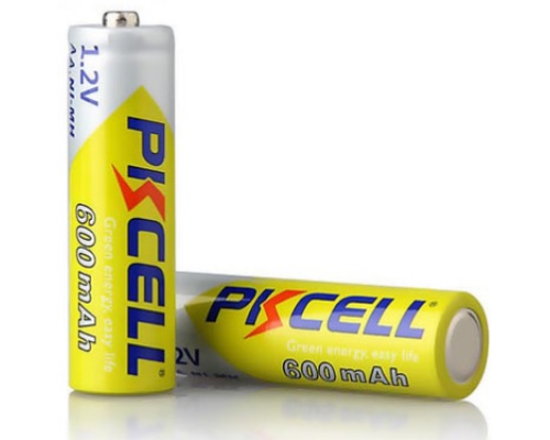 Акумулятор PKCELL 1.2V AA 600mAh NiMH Rechargeable Battery, 2 штуки у блістері ціна за блістер, Q