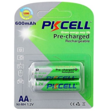 Акумулятор PKCELL 1.2V AA 600mAh NiMH Already Charged, 2 штуки у блістері ціна за блістер, Q12